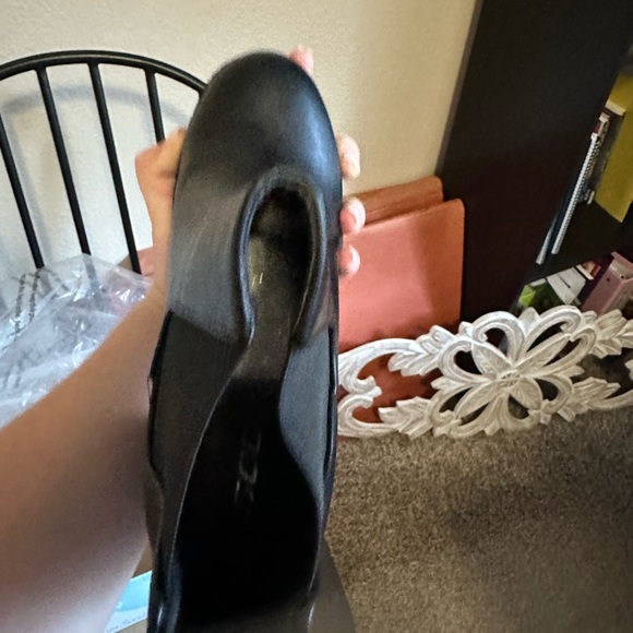 Black slip on leather combat boots - Picture 16 of 16